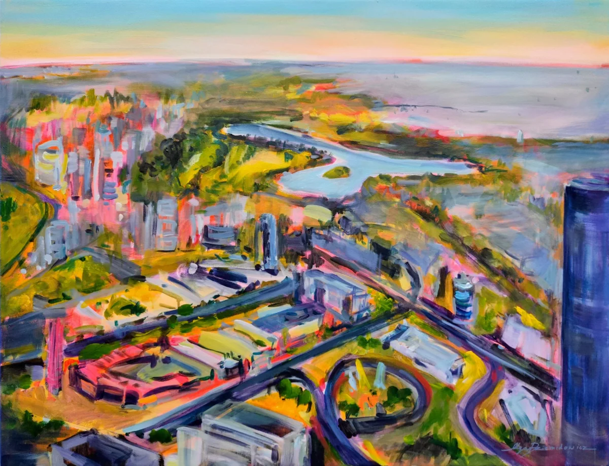 A view of Melbourne from Eureka 89, created during a corporate gathering themed "Perspectives"